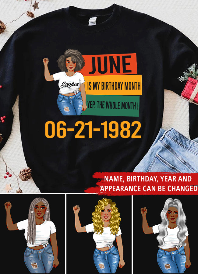 June Birthday Shirt, Custom Birthday Shirt, Queens Born In June, June Birthday Shirts For Woman, June Birthday Gifts