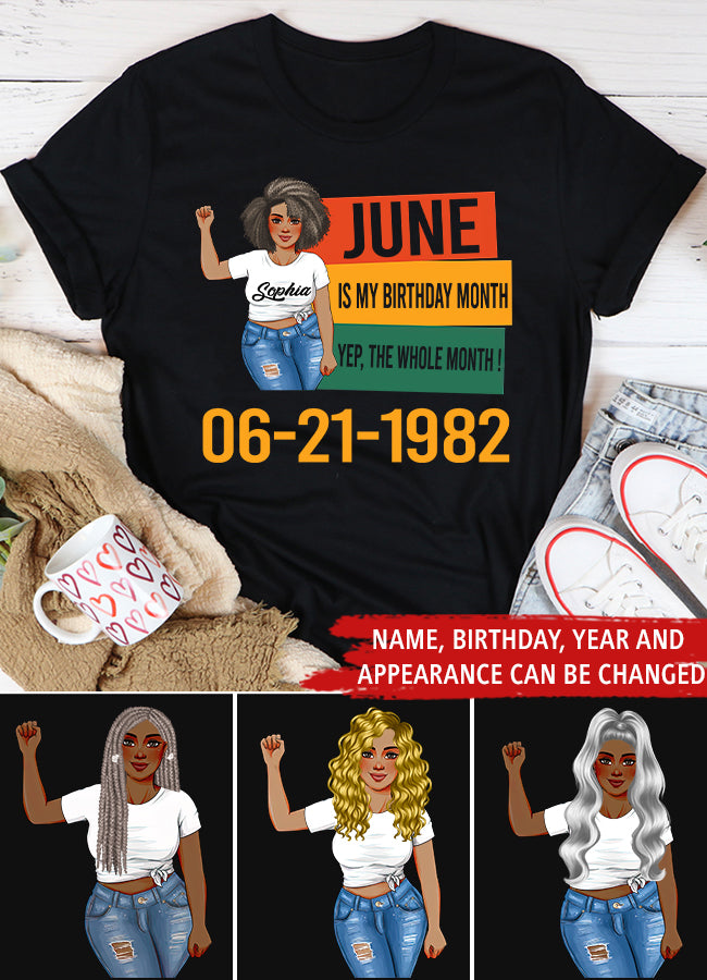 June Birthday Shirt, Custom Birthday Shirt, Queens Born In June, June Birthday Shirts For Woman, June Birthday Gifts
