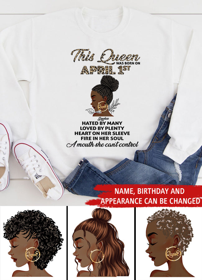 April Birthday Shirt, Custom Birthday Shirt, Queens Born In April, April Birthday Gifts, April shirts for Woman