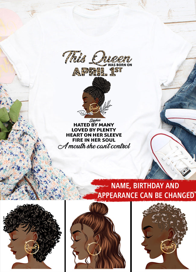 April Birthday Shirt, Custom Birthday Shirt, Queens Born In April, April Birthday Gifts, April shirts for Woman