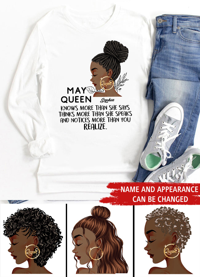 May Birthday Shirt, Custom Birthday Shirt, Queens Born In May, May Birthday Gifts, May Shirts For Woman