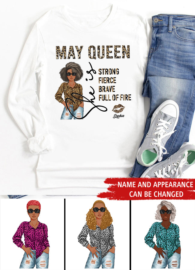 May Birthday Shirt, Custom Birthday Shirt, Queens Born In May, May Birthday Gifts, May Shirts For Woman