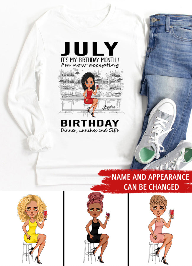 July Birthday Shirt, Custom Birthday Shirt, Queens Born In July, July Birthday Gifts, July Shirts For Woman