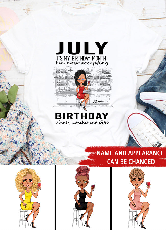 July Birthday Shirt, Custom Birthday Shirt, Queens Born In July, July Birthday Gifts, July Shirts For Woman