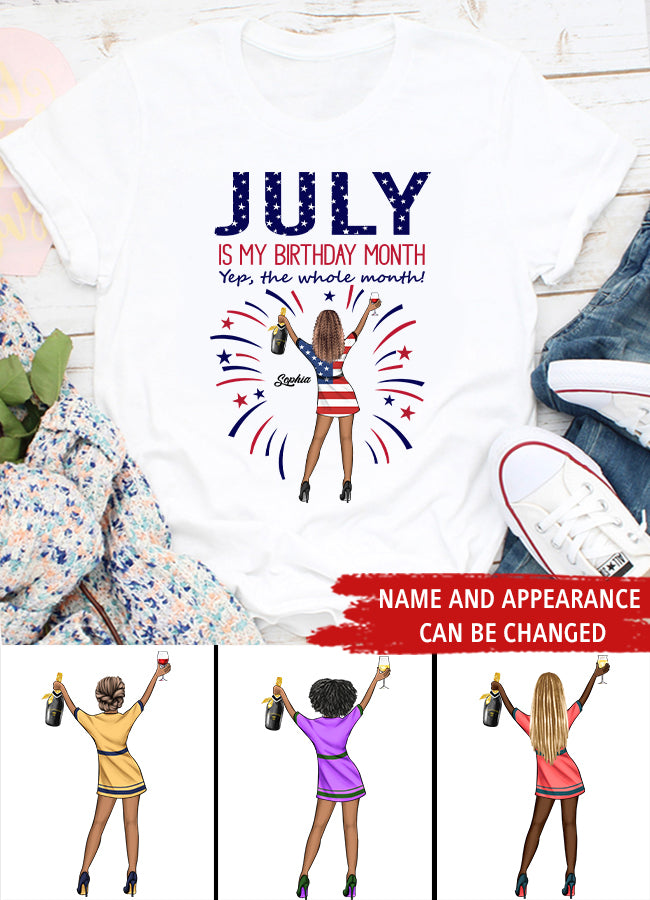 July Birthday Shirt, Custom Independence Shirt, Queens Born In July, July Birthday Gifts, July Shirts For Woman