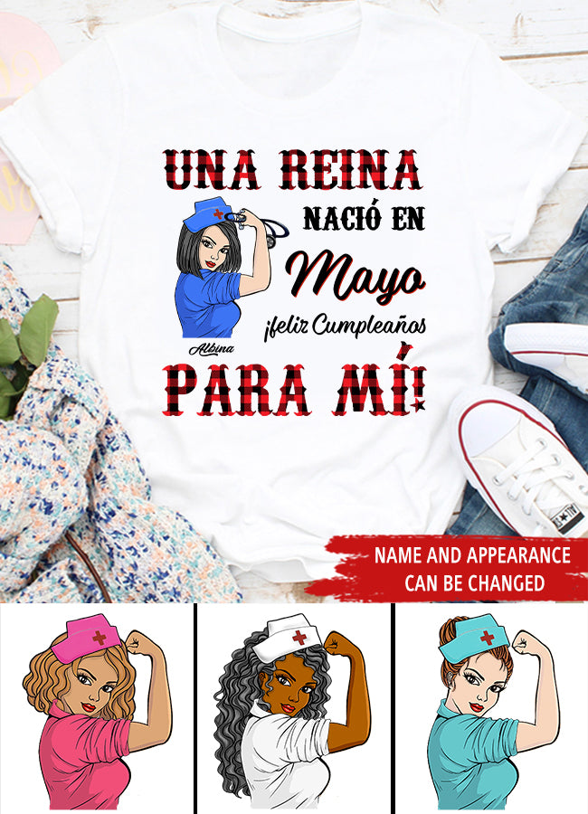 Camisa De Cumpleaños De Mayo, Camisa De Cumpleaños Personalizada, Reinas Nacidas En Mayo, Regalos De Cumpleaños De Mayo, Camisas De Mayo Para Mujeres