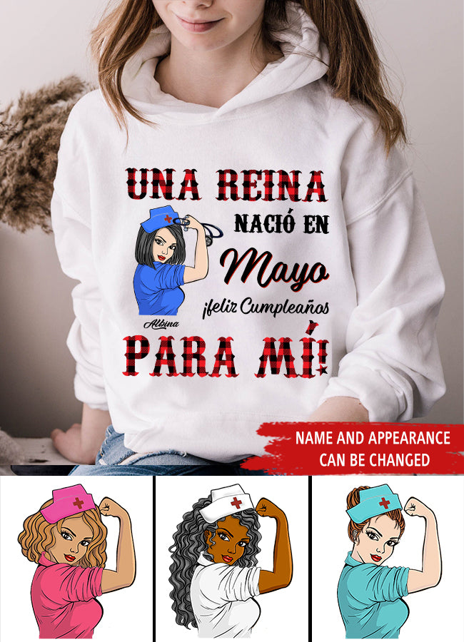 Camisa De Cumpleaños De Mayo, Camisa De Cumpleaños Personalizada, Reinas Nacidas En Mayo, Regalos De Cumpleaños De Mayo, Camisas De Mayo Para Mujeres