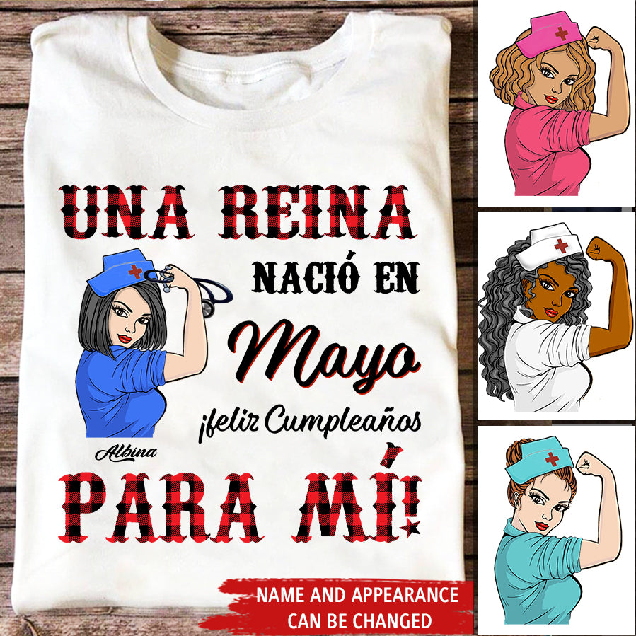 Camisa De Cumpleaños De Mayo, Camisa De Cumpleaños Personalizada, Reinas Nacidas En Mayo, Regalos De Cumpleaños De Mayo, Camisas De Mayo Para Mujeres