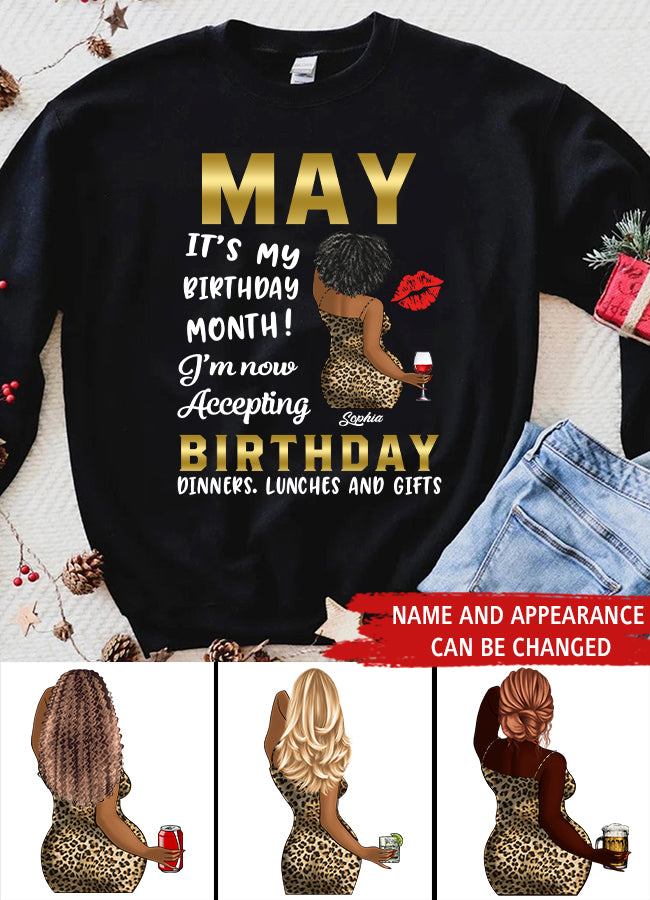 May Birthday Shirt, Custom Birthday Shirt, Queens Born In  May, May Birthday Gifts,  May Birthday Gifts