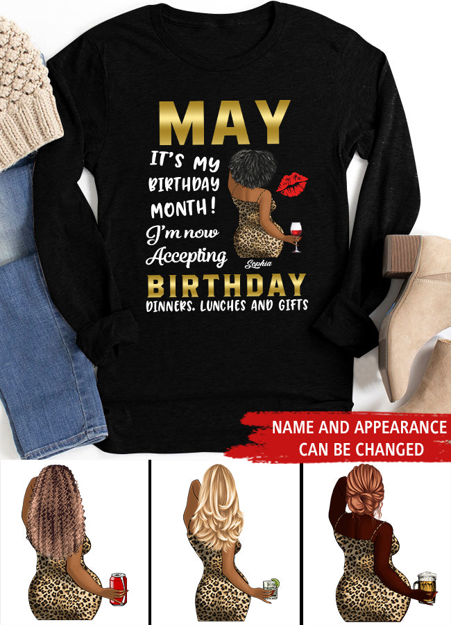 May Birthday Shirt, Custom Birthday Shirt, Queens Born In  May, May Birthday Gifts,  May Birthday Gifts