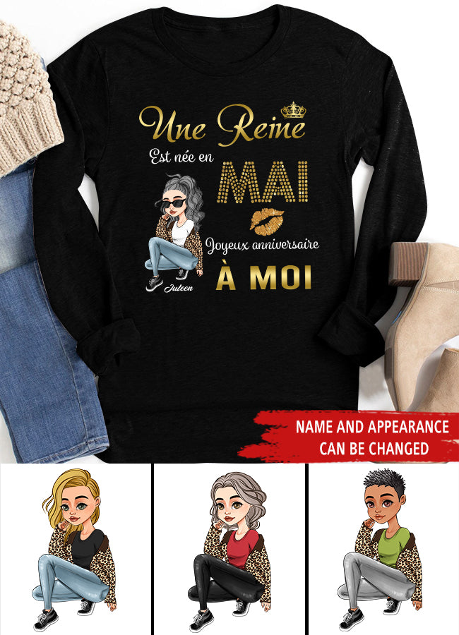 Chemise D&#39;anniversaire De Mai, Chemise D&#39;anniversaire Personnalisée, Reines Nées En Mai, Cadeaux D&#39;anniversaire De Mai, Chemises De Mai Pour Les Femmes