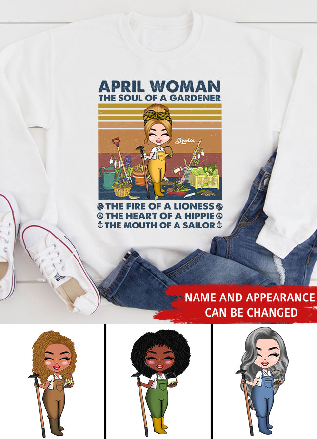 April Birthday Shirt, Custom Birthday Shirt, Queens Born In April, April Birthday Gifts, April Birthday Gifts, Gardening Custom Shirt, Gift For Gardeners, Plant Lovers