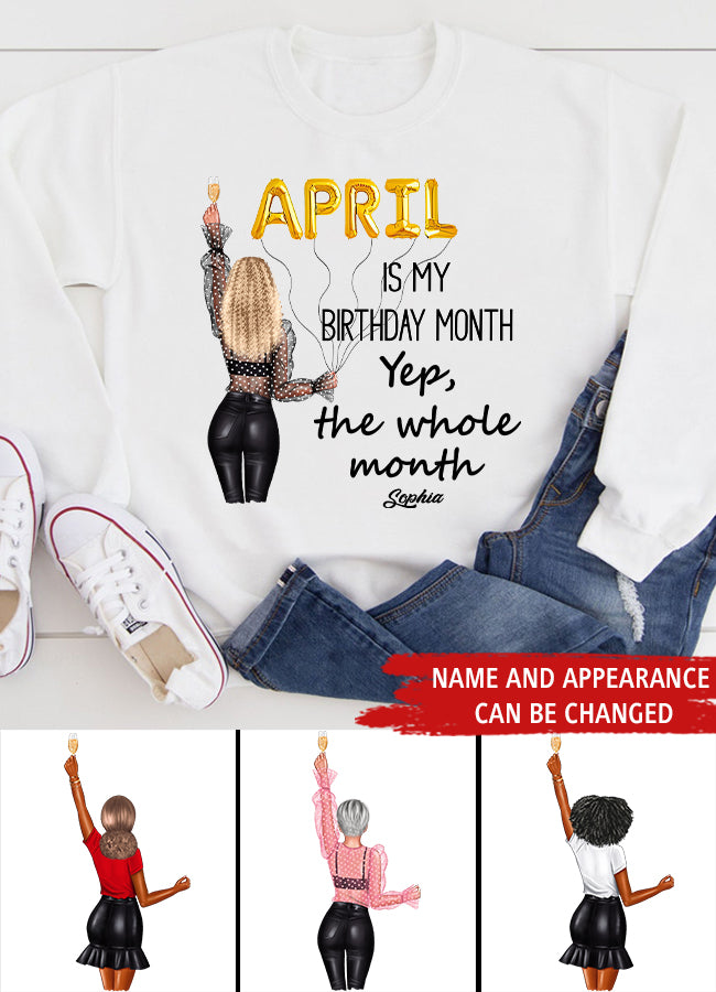 April Birthday Shirt, Custom Birthday Shirt, Queens Born In April, April Birthday Gifts, April shirts for Woman