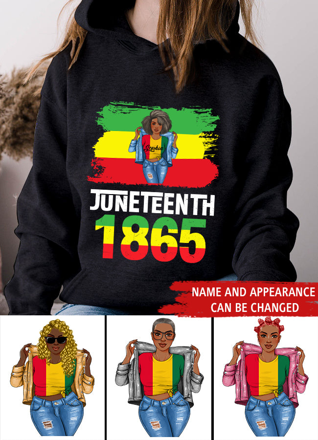 Juneteenth Shirt, Custom Juneteenth Shirt, Juneteenth Is My Independence Day Black Women 4th Of July T-Shirt