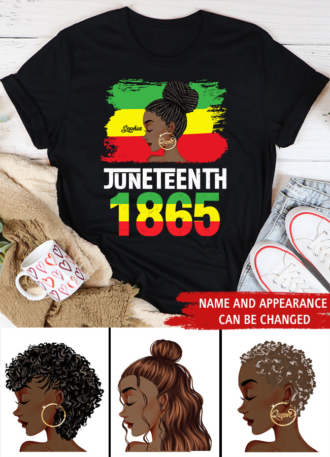 Juneteenth Shirt, Custom Juneteenth Shirt, Juneteenth Is My Independence Day Black Women 4th Of July T-Shirt