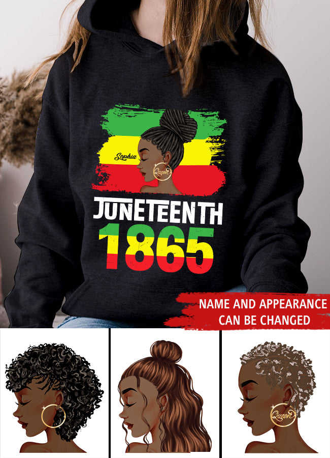 Juneteenth Shirt, Custom Juneteenth Shirt, Juneteenth Is My Independence Day Black Women 4th Of July T-Shirt