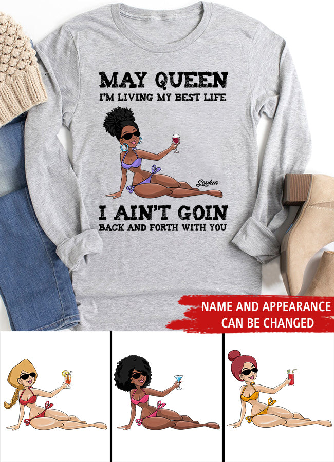 May Birthday Shirt, Custom Birthday Shirt, Queens Born In May, May Birthday Gifts, May Shirts For Woman