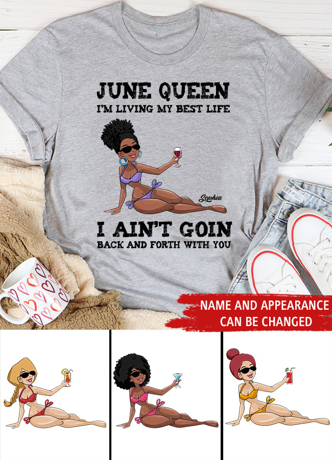June Birthday Shirt, Custom Birthday Shirt, Queens Born In June, June Birthday Shirts For Woman, June Birthday Gifts, June Is My Birthday Month, Yep The Whole Month