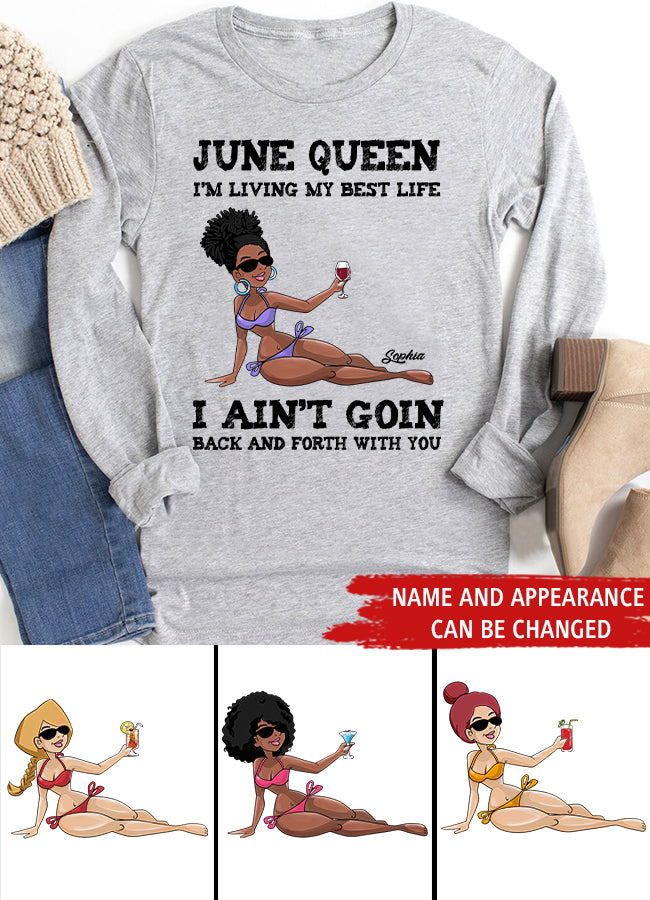 June Birthday Shirt, Custom Birthday Shirt, Queens Born In June, June Birthday Shirts For Woman, June Birthday Gifts, June Is My Birthday Month, Yep The Whole Month