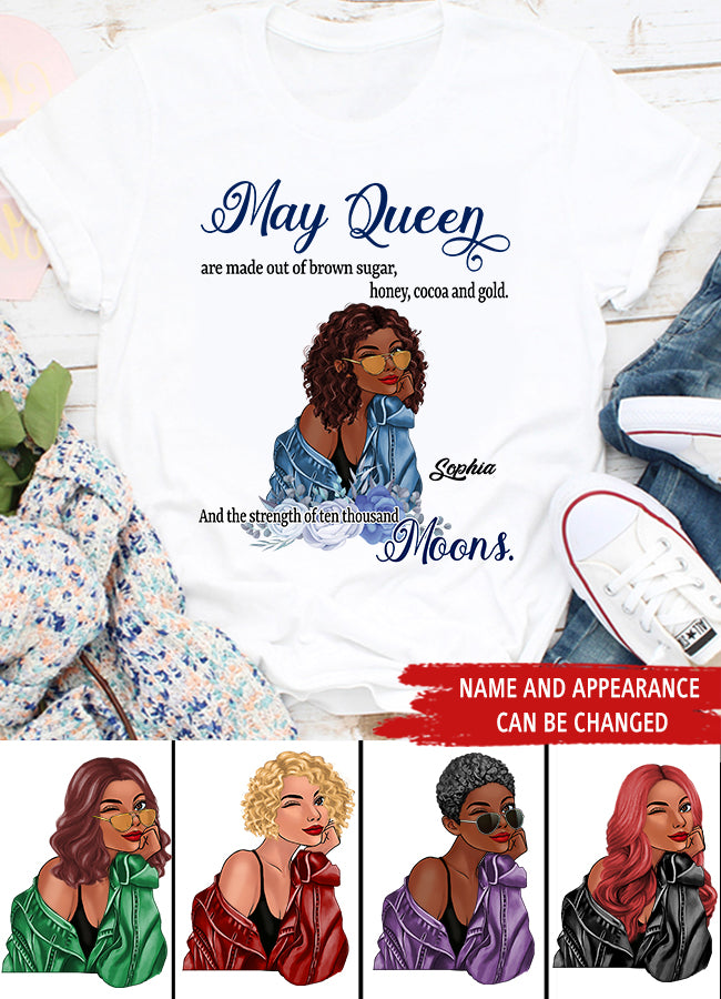 May Birthday Shirt, Custom Birthday Shirt, Queens Born In May, May Birthday Gifts, May Shirts For Woman