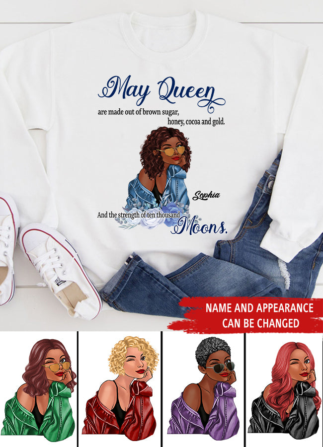 May Birthday Shirt, Custom Birthday Shirt, Queens Born In May, May Birthday Gifts, May Shirts For Woman