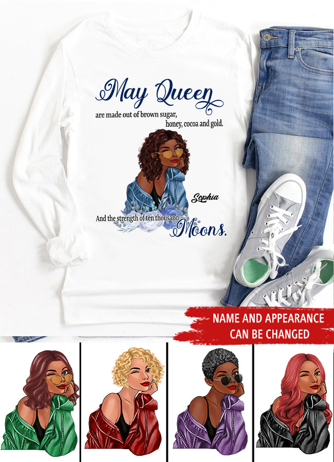 May Birthday Shirt, Custom Birthday Shirt, Queens Born In May, May Birthday Gifts, May Shirts For Woman