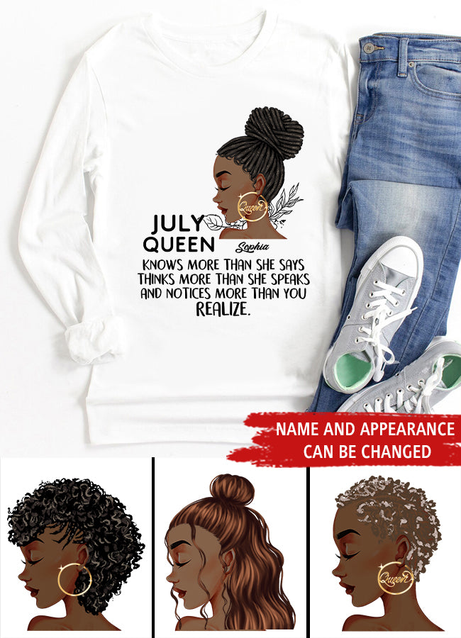 July Birthday Shirt, Custom Birthday Shirt, Queens Born In July, July Birthday Shirts For Woman, July Birthday Gifts