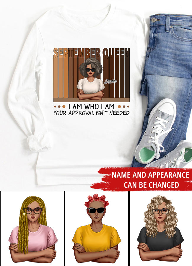 September Birthday Shirt, Custom Birthday Shirt, Queens are Born In September, September Birthday Shirts For Woman, September Birthday Gifts