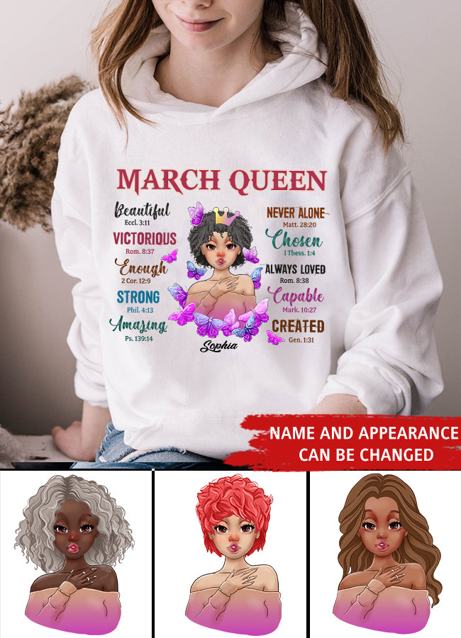 March Birthday Shirt, Custom Birthday Shirt, Queens Born In March, March Birthday Gifts, March shirts for Woman