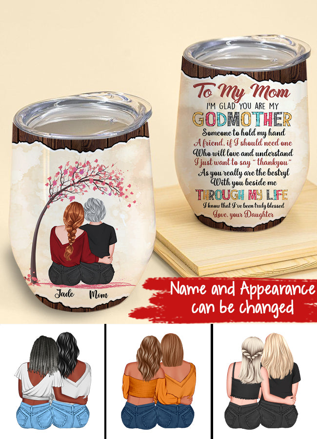 Personalized Tumblers, Wine Tumbler, GodMother Day Tumbler, Godmother Mother&#39;s Day Gifts, Mothers Tumblers, First Mothers Day Gift