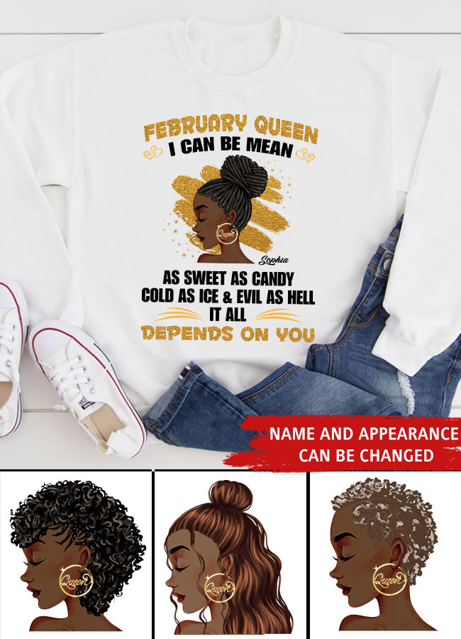 February Birthday Shirt, Custom Birthday Shirt, Queens Born In February, February Birthday Gifts, February shirts for Woman