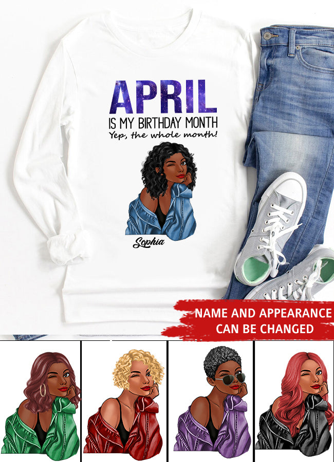 April Birthday Shirt, Custom Birthday Shirt, Queens Born In April, April Birthday Gifts, April shirts for Woman