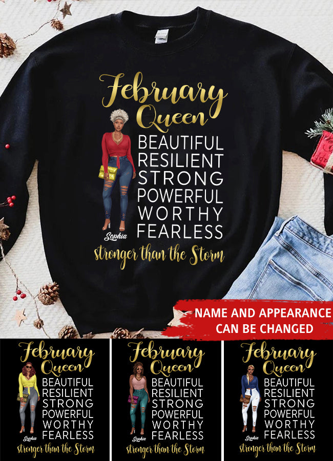 February Birthday Shirt, Custom Birthday Shirt, Queens Born In February, February Birthday Gifts, February shirts for Woman