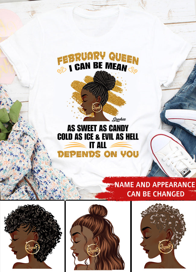 February Birthday Shirt, Custom Birthday Shirt, Queens Born In February, February Birthday Gifts, February shirts for Woman