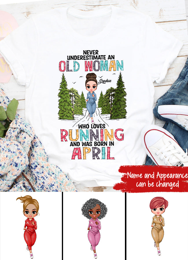 April Birthday Shirt, Custom Birthday Shirt, Queens Born In April, April Birthday Gifts, April Shirts For Woman, Custom Running Shirts, Birthday Running Shirt