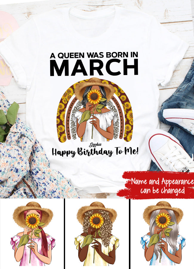 March Birthday Shirt, Custom Birthday Shirt, Queens Born In March, March Birthday Gifts, March shirts for Woman