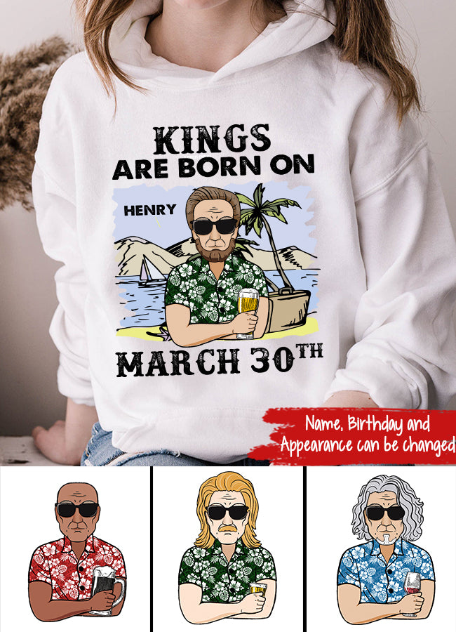 Personalized Birthday T Shirt, kings are born in march t shirt, personalized birthday gifts for him, march man t shirts, birthday gifts for men, march birthday shirts for men