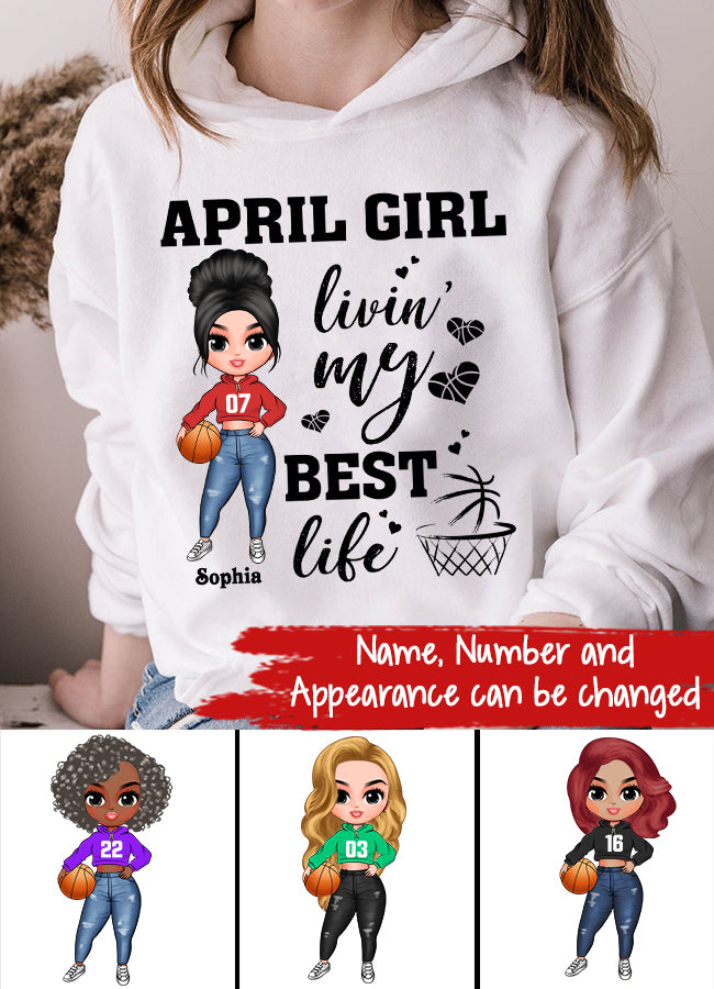 April Birthday Shirt, Custom Birthday Shirt, Queens Born In April, April Birthday Gifts, April shirts for Woman, Birthday Gift For Basketball Lover