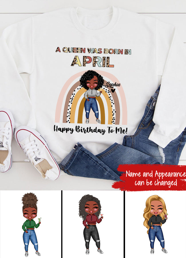 April Birthday Shirt, Custom Birthday Shirt, Queens Born In April, April Birthday Gifts, April shirts for Woman
