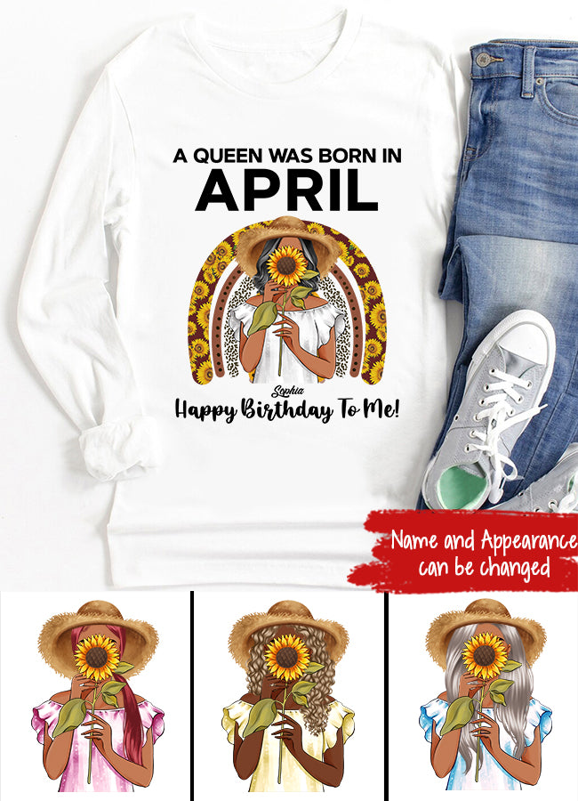 April Birthday Shirt, Custom Birthday Shirt, Queens Born In April, April Birthday Gifts, April shirts for Woman