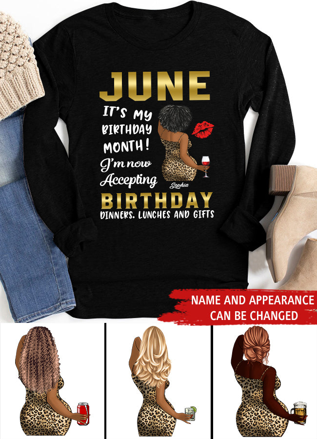 June Birthday Shirt, Custom Birthday Shirt, Queens Born In June, June Birthday Shirts For Woman, June Birthday Gifts