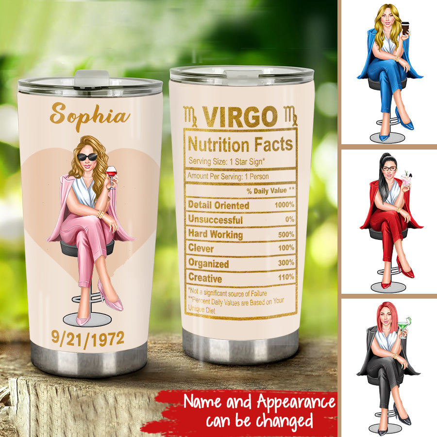 Personalized tumblers, Virgo Birthday tumbler, Virgo Zodiac, Virgo Girl, Virgo Tumbler For Ladies, Virgo Queen, Virgo Queen Birthday Gift