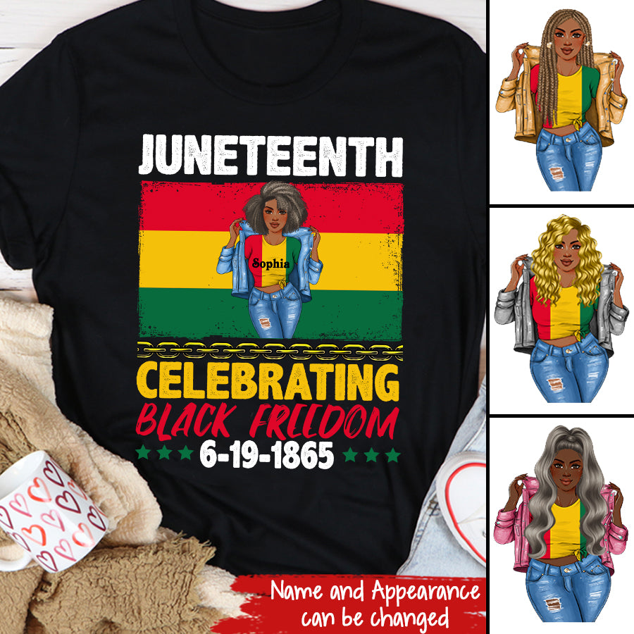 Juneteenth Shirt, Custom Juneteenth Shirt, Juneteenth Celebrate Black Freedom T-Shirt