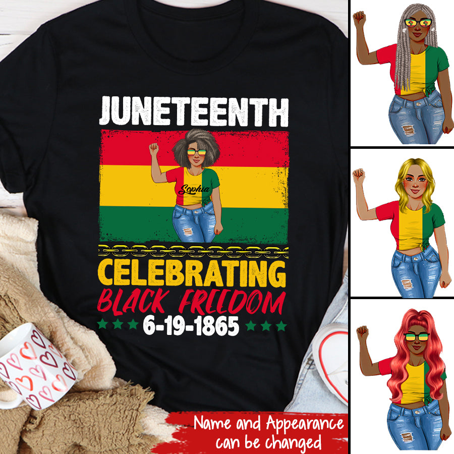 Juneteenth Shirt, Custom Juneteenth Shirt,  Juneteenth Celebrate Black Freedom T-Shirt