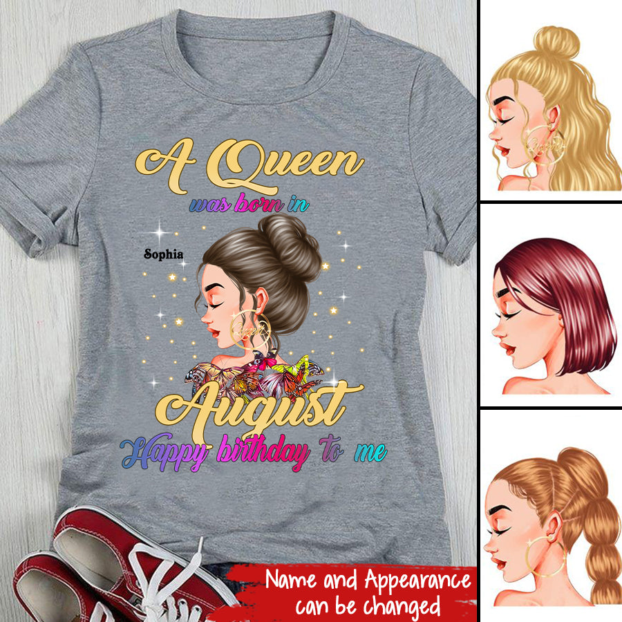 August Birthday Shirt, Custom Birthday Shirt, Queens Born In August, August Birthday Shirts For Woman, August Birthday Gifts
