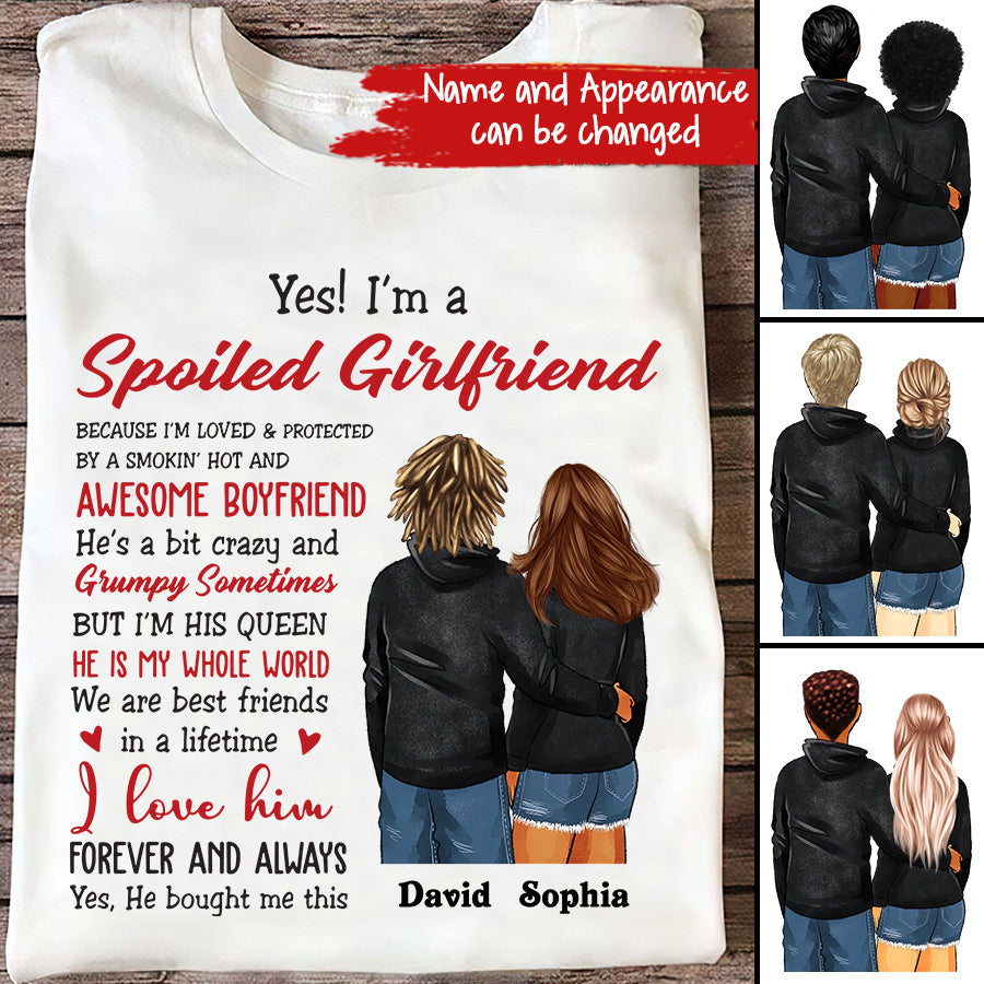 Personalized Gifts For Girlfriend, Girlfriend Shirt, I Llove My Girlfriend Shirt, Best Gift For Girlfriend, Gift ideas for girlfriend, gifts for gf, long distance Relationship Gifts For Her