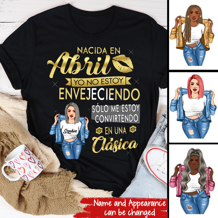 Camisa De Cumpleaños De Abril, Camisa De Cumpleaños Personalizada, Reinas Nacidas En Abril, Regalos De Cumpleaños De Abril, Camisas De Abril Para Mujeres