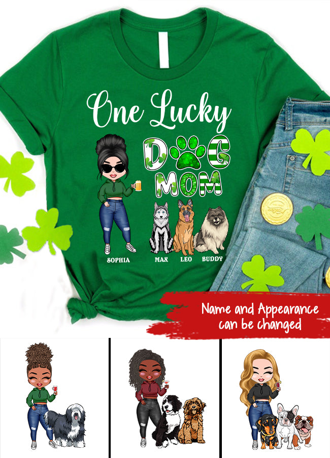 Dog Mom - Personalized Shirt - Gift For Dog Mom - Cartoon Girl