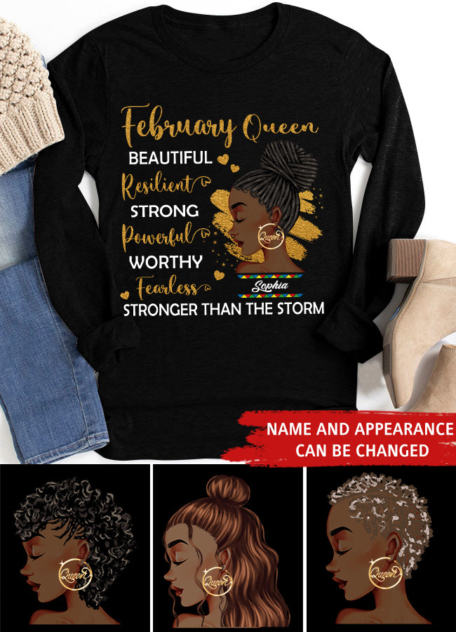 February Birthday Shirt, Custom Birthday Shirt, Queens Born In February, February Birthday Gifts, February shirts for Woman