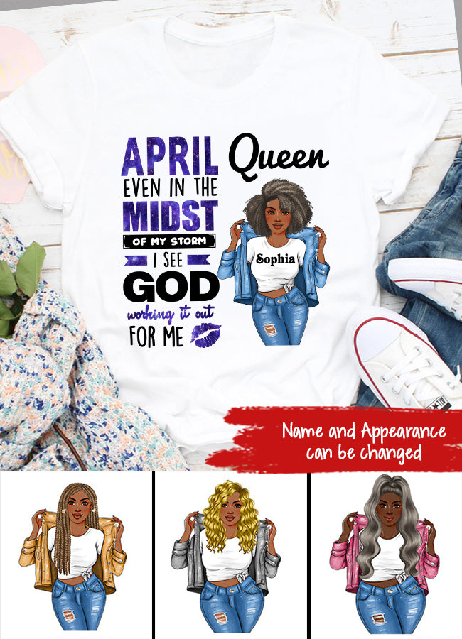 April Birthday Shirt, Custom Birthday Shirt, Queens Born In April, April Birthday Gifts, April shirts for Woman